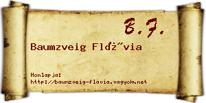 Baumzveig Flávia névjegykártya